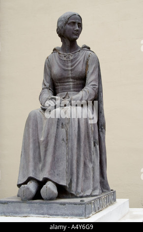 Statue de Henry Wadsworth Longfellow Evangeline s st Martinville LA USA Banque D'Images