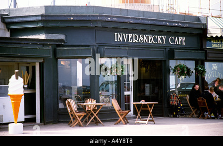 Inversnecky Cafe Aberdeen beachfront Banque D'Images