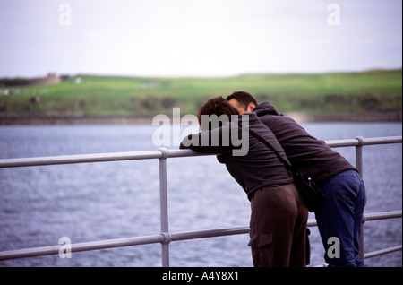 Couple à bord d'Aberdeen Banque D'Images