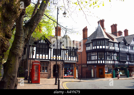 Place de la cathédrale St Werburghs Chester Cheshire England UK Royaume-Uni GB Grande-bretagne Îles britanniques Europe Banque D'Images