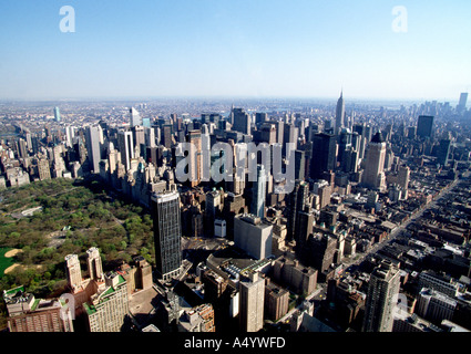 Vue aérienne de Manhattan 1994 Banque D'Images