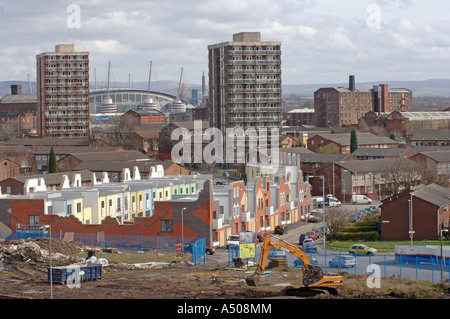 Photographie d'auteur par Howard Barlow EAST MANCHESTER ISLINGTON SQUARE Y COMPRIS LE LOGEMENT Banque D'Images