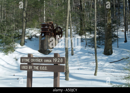 Mount Tom State Reservation Holyoke, Massachusetts, USA site concasseur de pierre Banque D'Images