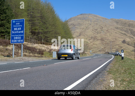 Location de VEDETTE DE LA HIGHLANDS SUR LA A82 PAR GLENCOE Banque D'Images