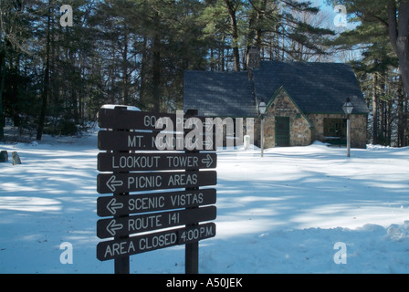 Mount Tom State Reservation Holyoke, Massachusetts USA, hiver Banque D'Images