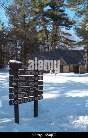 Mount Tom State Reservation Holyoke, Massachusetts USA, hiver Banque D'Images