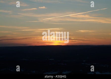 Sunset Mount Tom State Reservation Holyoke, Massachusetts, USA Banque D'Images