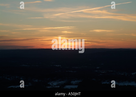 Sunset Mount Tom State Reservation Holyoke, Massachusetts, USA Banque D'Images