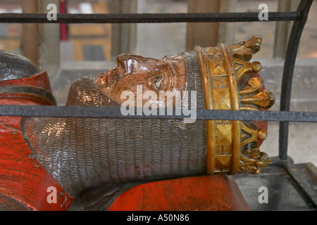 L'effigie de Robert Duc de Normandie, fils aîné de Guillaume le Conquérant dans la cathédrale de Gloucester Banque D'Images