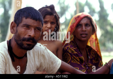 Rabari tribal family Rajasthan Inde Banque D'Images
