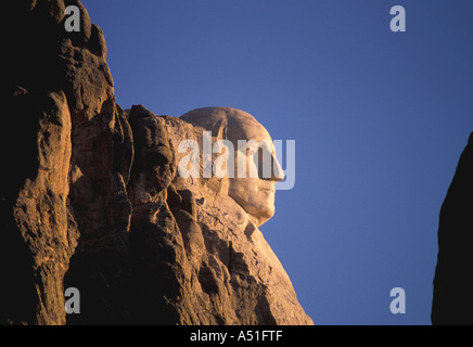 Le Dakota du Sud Mount Rushmore National Memorial George Washington le président américain emblématique de l'image de héros Banque D'Images