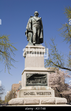 Statue de Daniel Webster sur Massachusetts Avenue Washington DC USA Banque D'Images