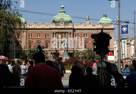 Beograd, centre-ville, place Trg Republike Banque D'Images