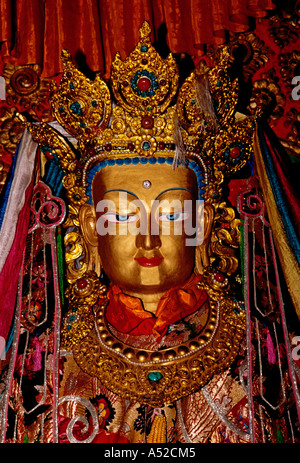 Bouddha Sakyamuni Bouddha Sakyamuni, image, Yumbu Lakang Palace, palais, premier monastère bouddhiste, dans la région autonome du Tibet, Tibet, Chine, Asie Banque D'Images