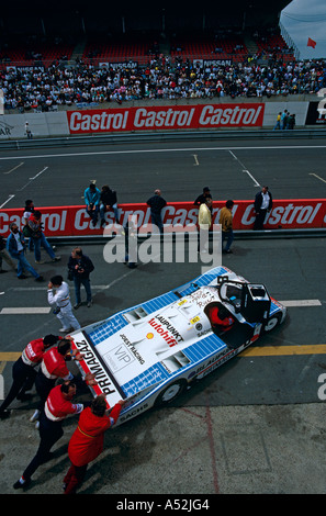 Porsche 962C. Team Joest Racing. Henri Pescarolo pilotes Jean-Louis Ricci & Claude Ballot-Lena. La course des 24 Heures du Mans 1989 Banque D'Images