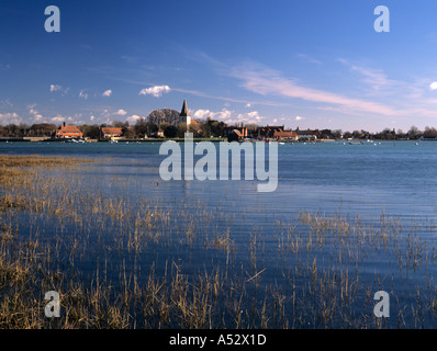 Vue sur le port de Chichester 'canal' à Bosham de Chidham village West Sussex England UK Grande-Bretagne Banque D'Images