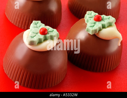 Chocolats de Noël Banque D'Images