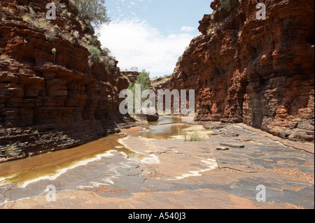 Le parc national de Karijini Gorge Kalamina région de Pilbara en Australie-Occidentale WA Banque D'Images