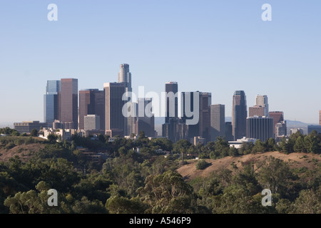 Le centre-ville de Los Angeles à partir de Elysian park Banque D'Images