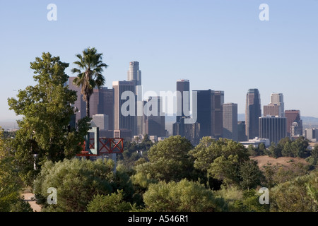 Le centre-ville de Los Angeles à partir de Elysian park Banque D'Images