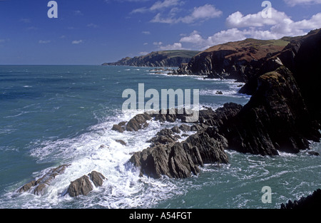 Mortehoe Bull côte Point West Country, Devon. XPL 4772-447 Banque D'Images