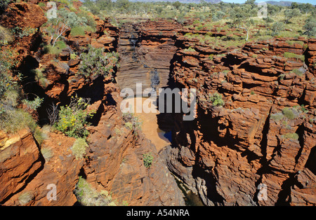 Knox dans la gorge du parc national de Karijini près du village de wittenoon l'ouest de l'Australie Banque D'Images