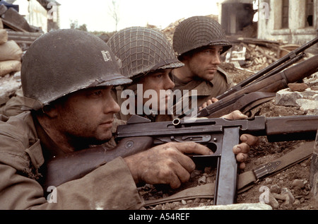 Il faut sauver le soldat Ryan 1998 film avec l r Tom Hanks Matt Damon et Edward Burns Banque D'Images