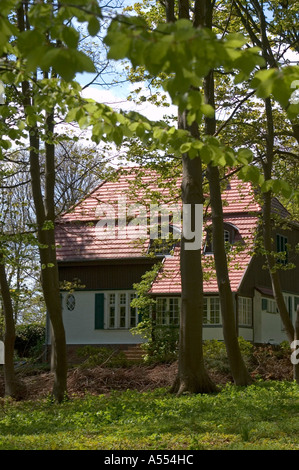 L'île de Hiddensee Mecklenburg Vorpommern Allemagne Kloster accueil de Gerhart Hauptmann 1862 à 1946 poète, romancier dramaturge allemand Banque D'Images