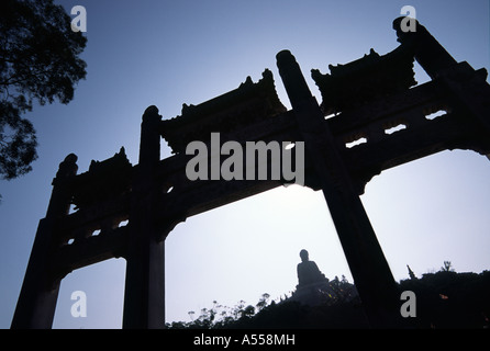 Tian Tan Buddha - l'île de Lantau, Hong Kong, Chine Banque D'Images