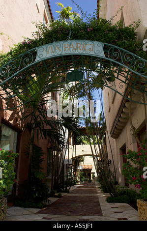 Via Parigi passage shopping palm beach florida usa Banque D'Images