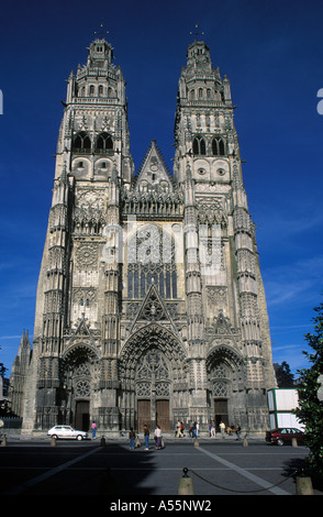 Cathédrale Saint Gatien à Tours Indre et Loire France Banque D'Images
