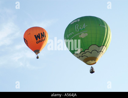 L'International Balloon Fiesta à Leipzig, qui a lieu annuellement à l'été, à laquelle beaucoup plus de 100 pilotes de ballon Banque D'Images