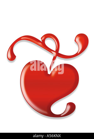 Le symbole en forme de coeur Banque D'Images