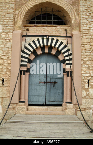 Porte d'entrée originale dans la Kasbah, Le Kef, Tunisie Banque D'Images