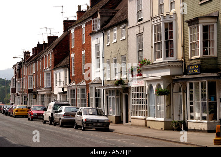 Pershore Worcestershire Royaume-uni propriétés de la rue Bridge Banque D'Images