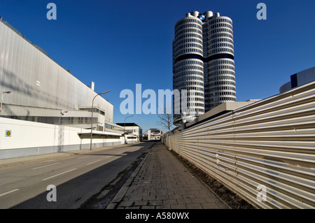 Usine BMW et de l'administration centrale, Munich, Bavière, Allemagne Banque D'Images