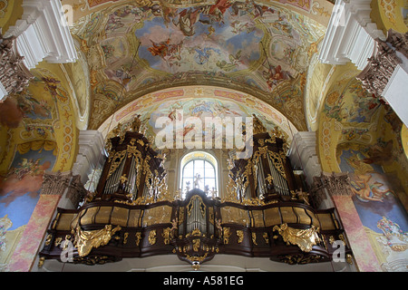 Orgue de la basilique de Mariatrost Graz, en Styrie, Autriche Banque D'Images