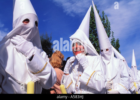 Pénitents , Semana Santa , Semaine Sainte , Pâques , Granada , Andalusien , Espagne , Europe Banque D'Images