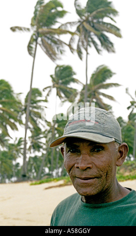 Portrait couleur de pêcheurs au Brésil. Banque D'Images
