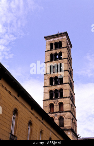 Le Campanile de l'Église Paix Friedenskirche italienne à l'extrémité orientale du Parc du Sanssouci Potsdam Allemagne Banque D'Images