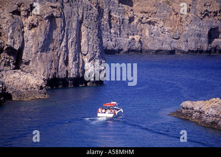 Lindos Bay à l'île de Rhodes. La Grèce. XPL 4868-456 Banque D'Images