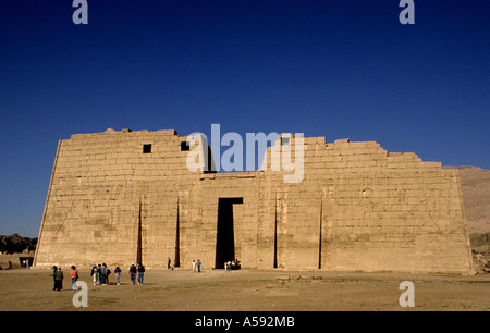 Du Temple d'Horus Edfou Edfou Egypte Égypte ptolémaïque Banque D'Images