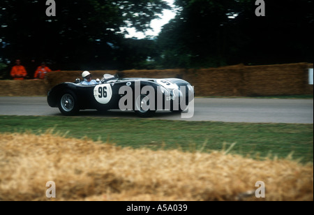 1953 Jaguar C Type 3 4 Litre entraîné par Stirling Moss au Goodwood Festival of Speed 2001 Chassis XKC 051 premier Banque D'Images