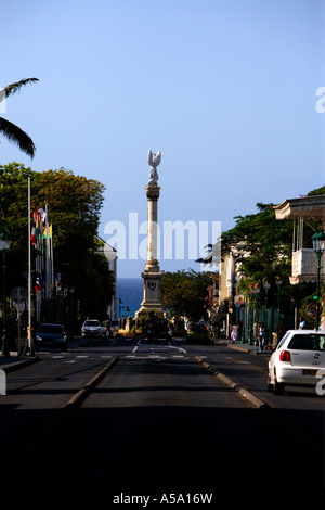 'La Victoire Monument' dans 'Saint-Denis', 'Réunion'. La fin de l'après-midi Banque D'Images