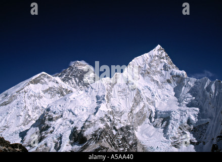 Everest et Nuptse, Himalaya, Népal Banque D'Images