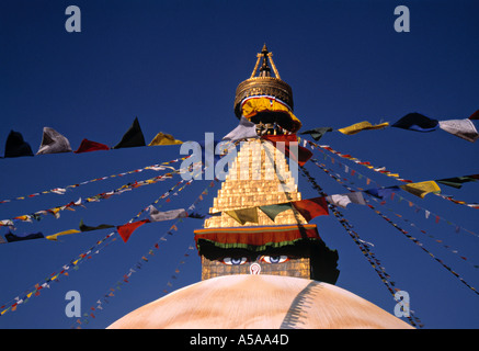 Boudinath Stupa, Katmandou, Népal Banque D'Images