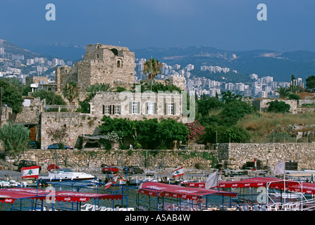 Byblos est une ville méditerranéenne situé dans le Mont Liban Banque D'Images