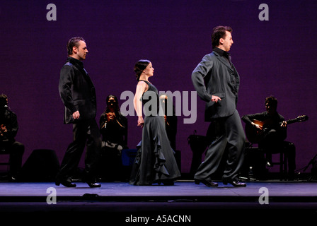 Olga Pericet avec Manuel Linan et Marco Flores dans le Festival de Flamenco 07 au Sadlers Wells Theatre London Banque D'Images