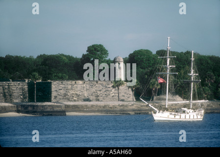 Castillo DeSan Marcos St Augustine FL Nouveaux mondes plus vieux peuplement continue Banque D'Images