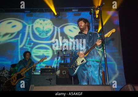 Huw Bunford guitariste Super Furry Animals Afon Lido Port Talbot au Pays de Galles du Sud Banque D'Images